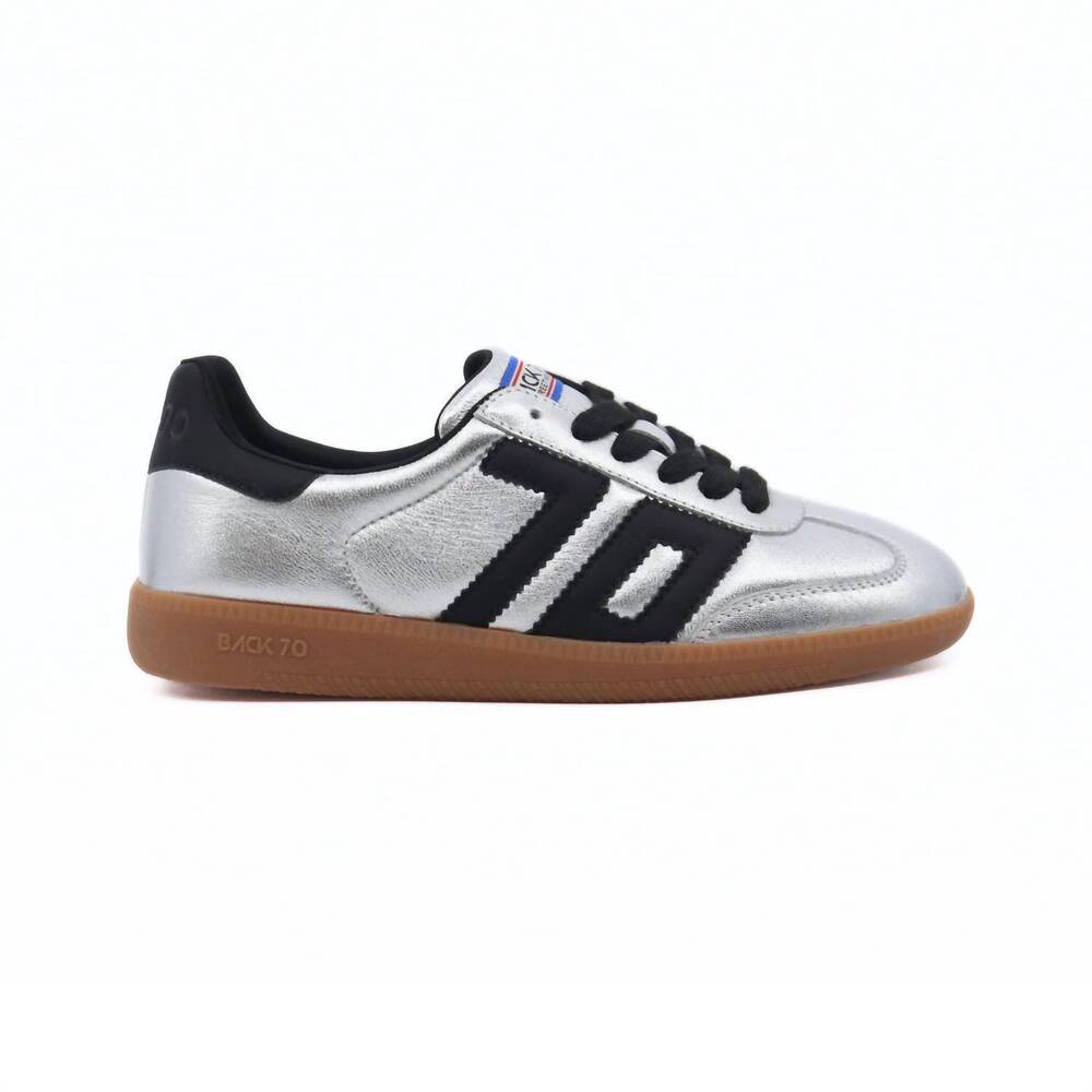 NEW BACK 70 women's cloud nm sneaker in silver/black